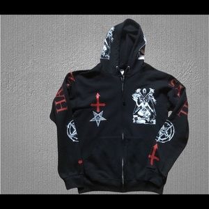 Baphomet hail Satan hoodie SMALL Size